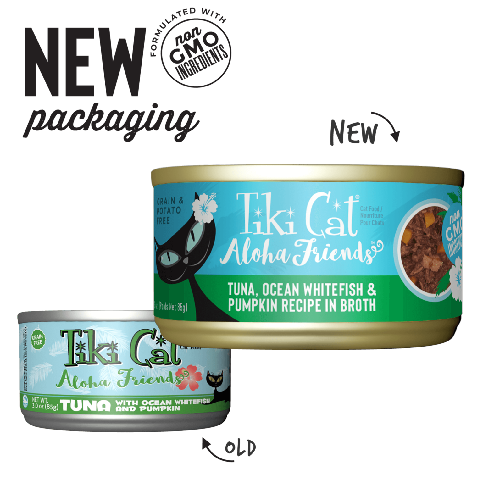 Tiki Cat Aloha Friends Grain Free Tuna with Ocean Whitefish and Pumpkin Canned Cat Food